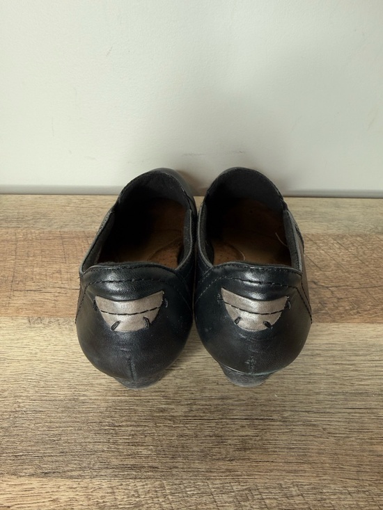 ROCKPORT Black Leather Cobb Hill Adele Shoes Shoeties Ridges Block Heel Size 9 - Picture 7 of 15